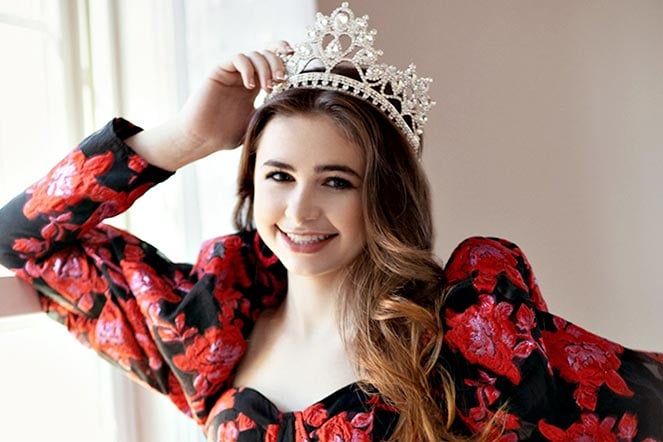 Maddie wearing crown