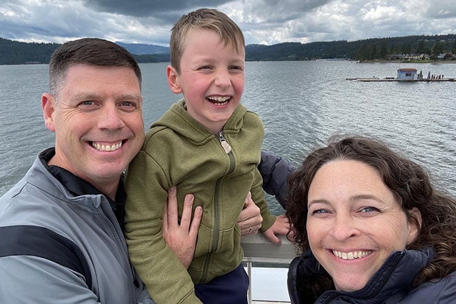 Mason with mom and dad