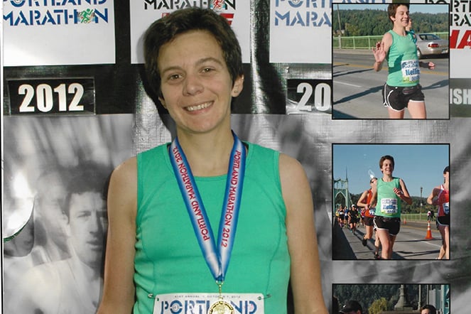 Nellie at her first marathon