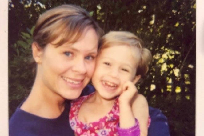 Elena and her mom in year 2000 approximately