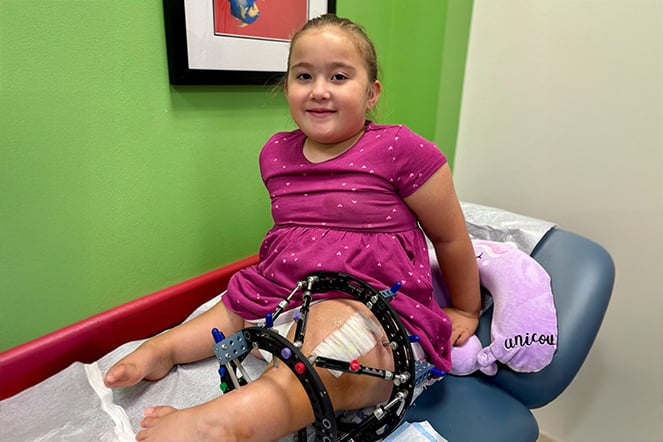 Natalie in the doctor's office.