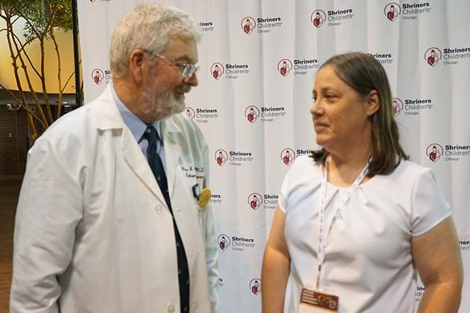 Peggy speaks with provider