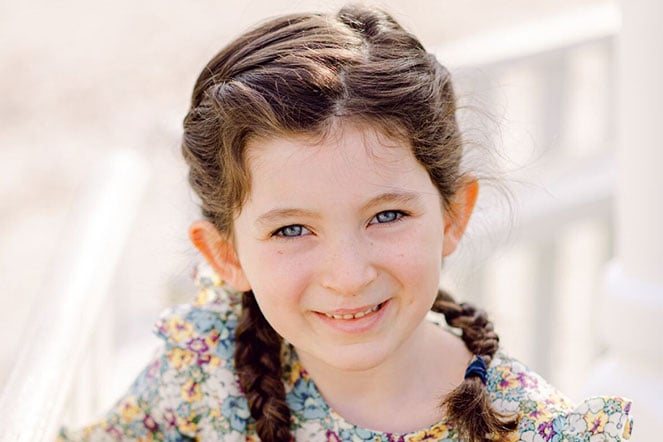 Female patient Penny at 5 years of age