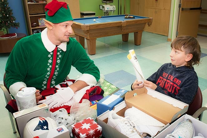 Peyton with Rob Gronkowski