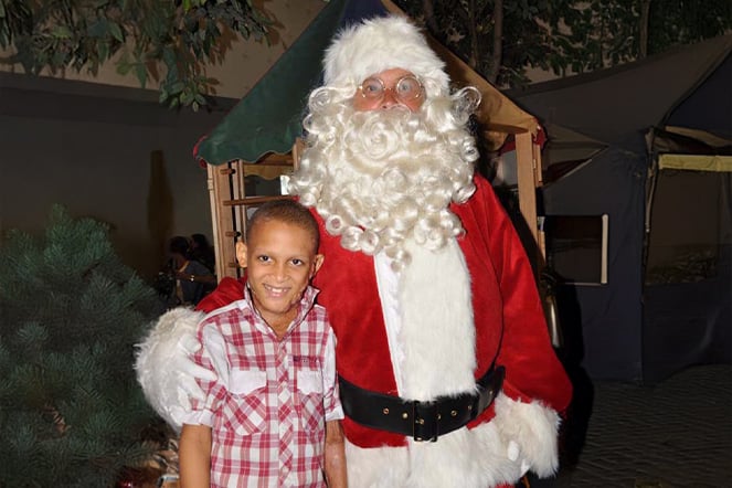 Patient Leufry with Santa