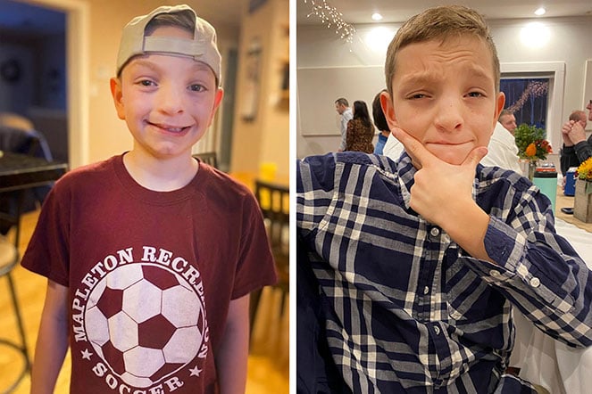 two images of Peyton