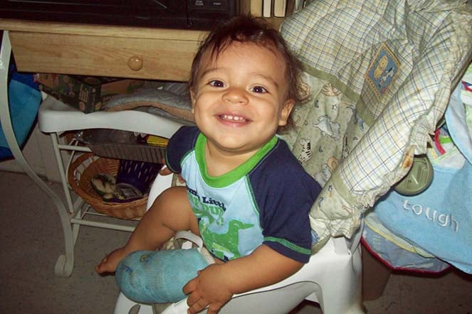 orthopedic patient Carlos in stroller