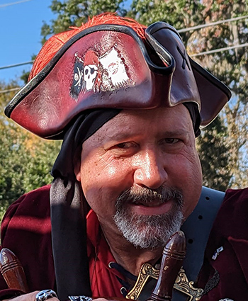 a man dressed as a pirate