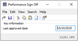 Performance Sign Off