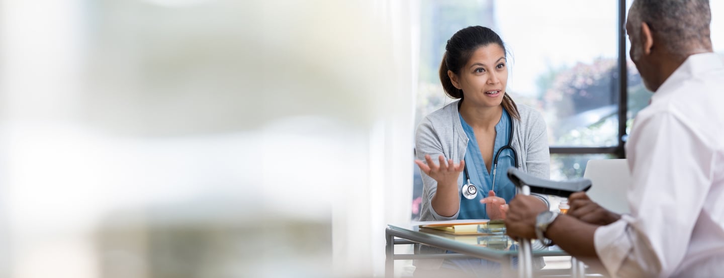 A doctor and patient