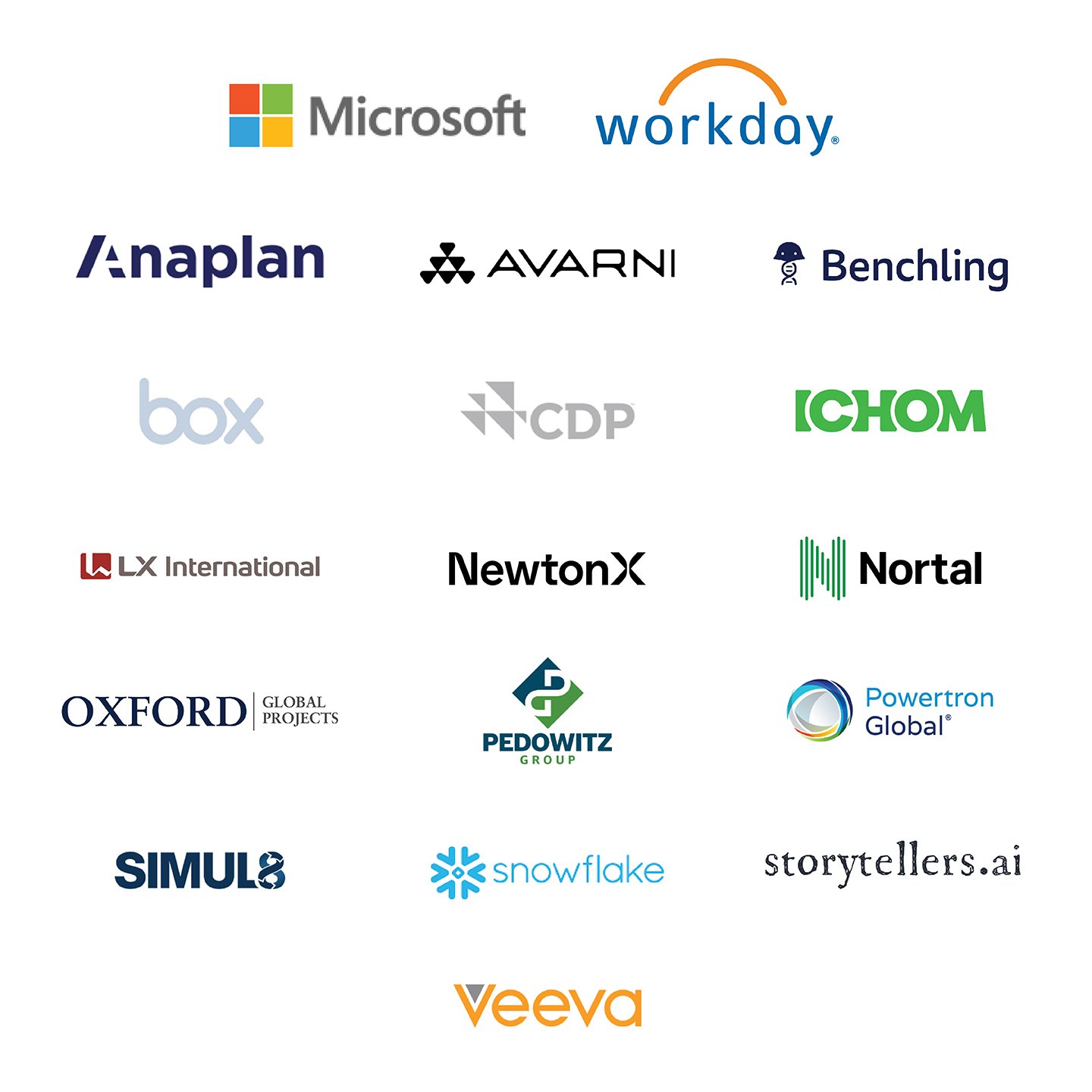 Partner logos, including Microsoft and Workday.