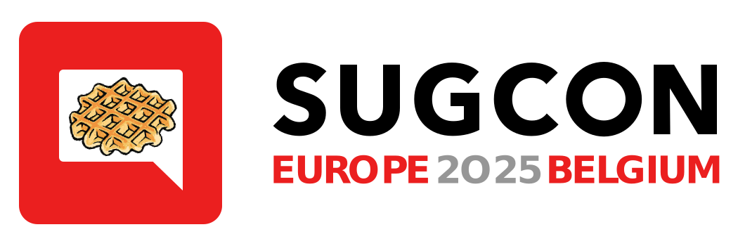SUGCON EUROPE 2025 BELGIUM log with waffle