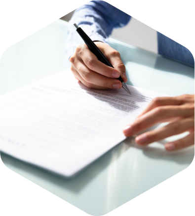 Person signing a document