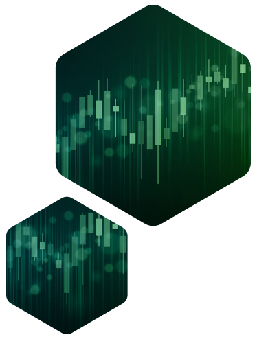 Picture of two hexagons representing green data