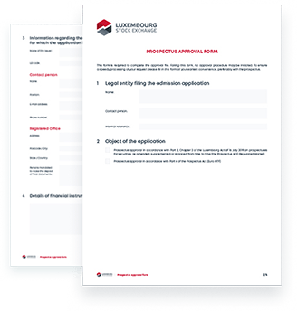 Listing application - Prospectus approval