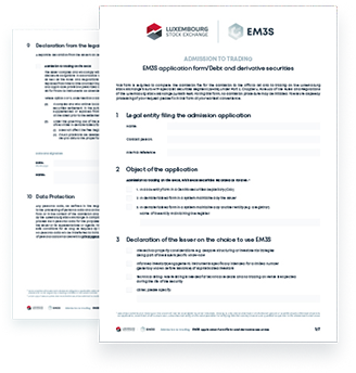 Cover of EM3S application form