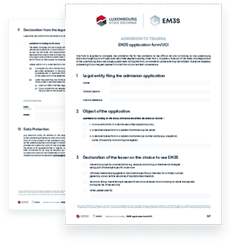 Cover of EM3S application form