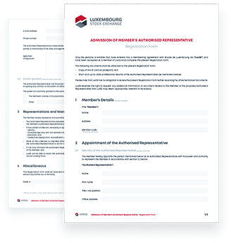Members - Authorised representative application form