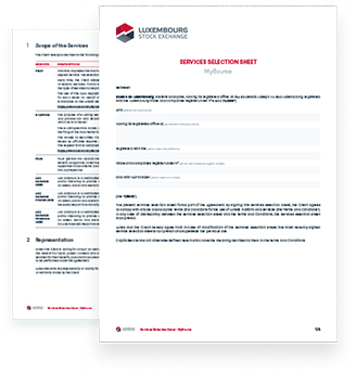 MyBourse - Services Selection Sheet