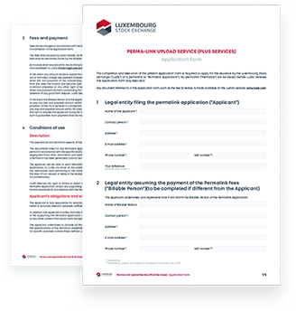 Perma-Link Upload Service - Application form