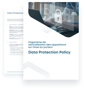 Stops on bearer securities - Data Protection Policy
