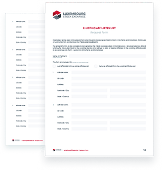 e-Listing Affiliate List Request Form
