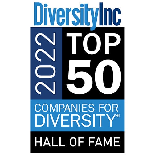 DiversityInc 2022 Top 50 Companies for Diversity Hall of fame Logo