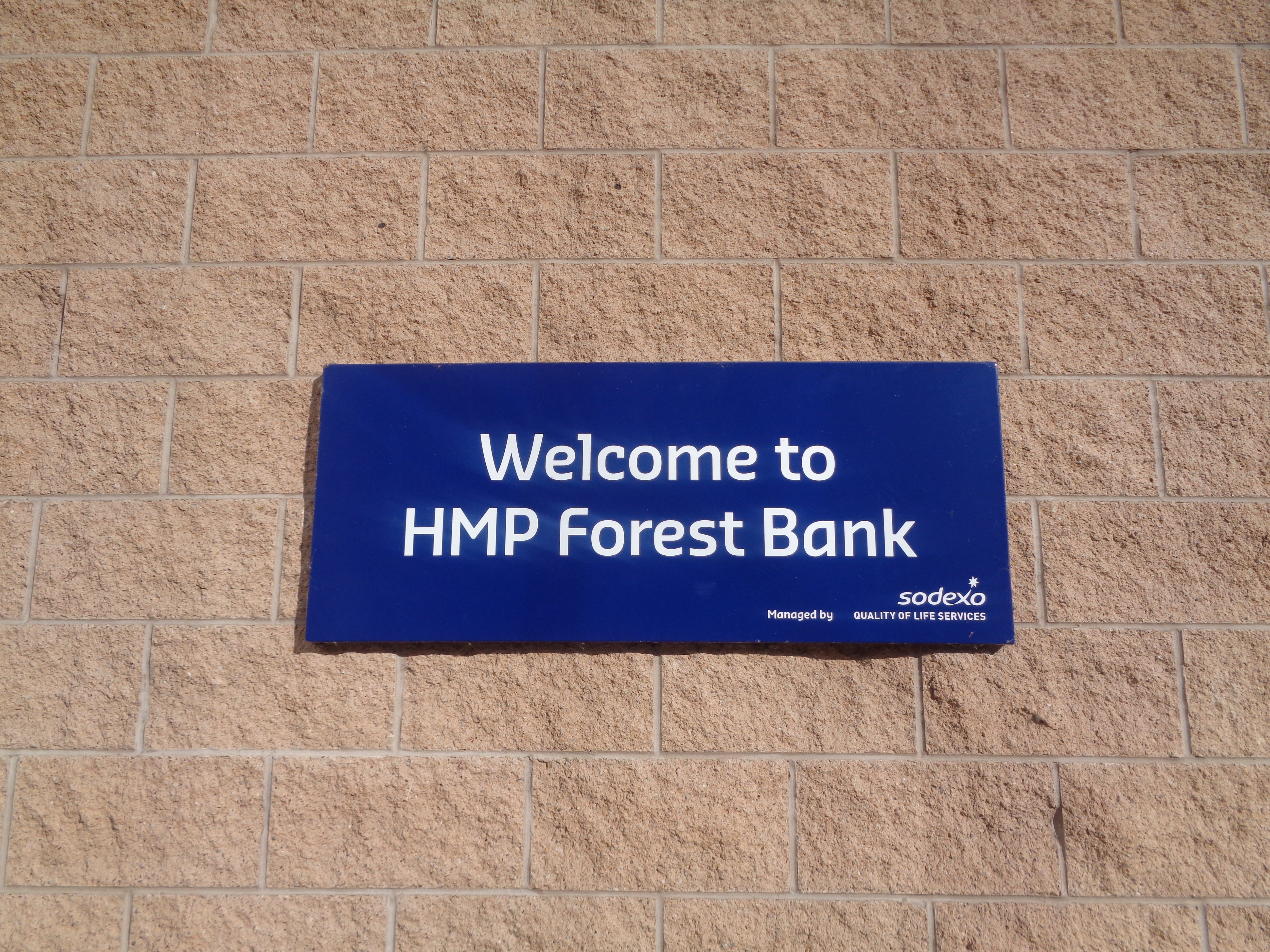 Welcome to HMP Forest Bank (Wall Sign)