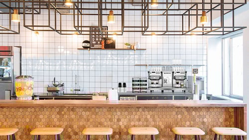 An empty coffee shop.