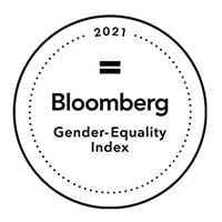Bloomberg Gender-Equality Index 2021 badge with equal sign icon.