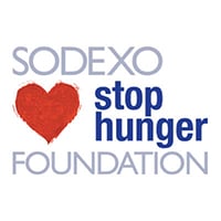 Sodexo Stop Hunger Foundation logo with a red heart and blue text.
