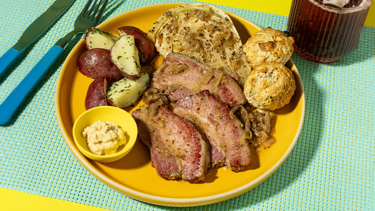 delicious Irish corned beef feast dish