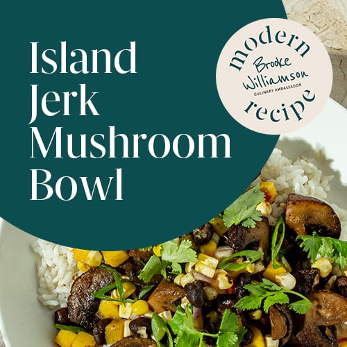 island jerk mushroom bowl graphic