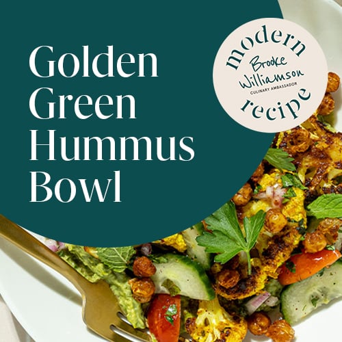 golden green hummus graphic