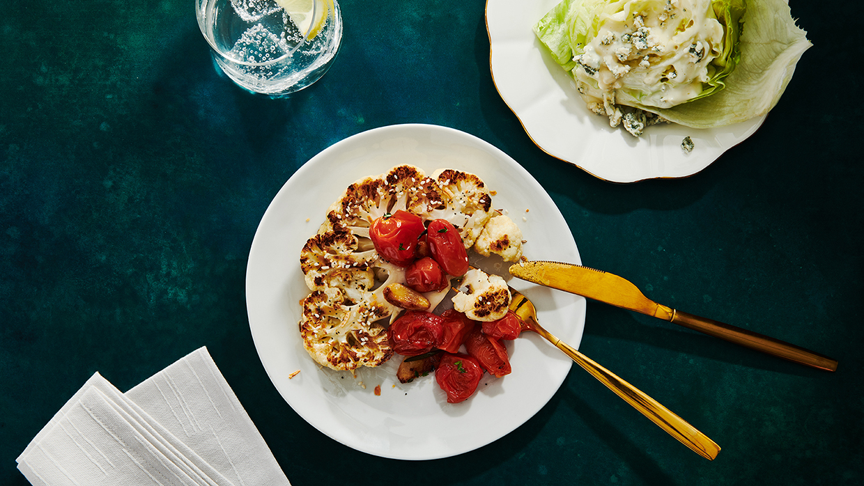 cauliflower with cherry tomatoes