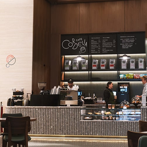 Cafe with Cafe Cordelia signage 