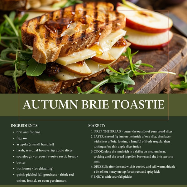 autumn brie toastie poster