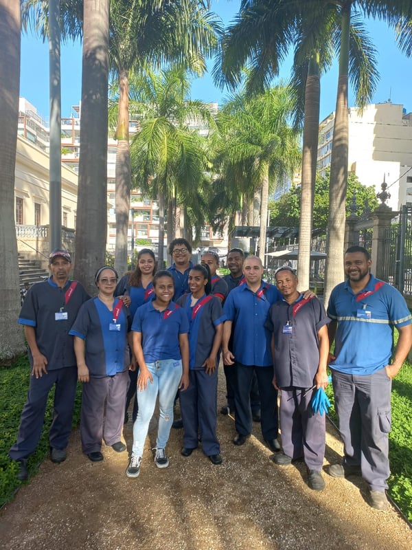 No ambiente da escola