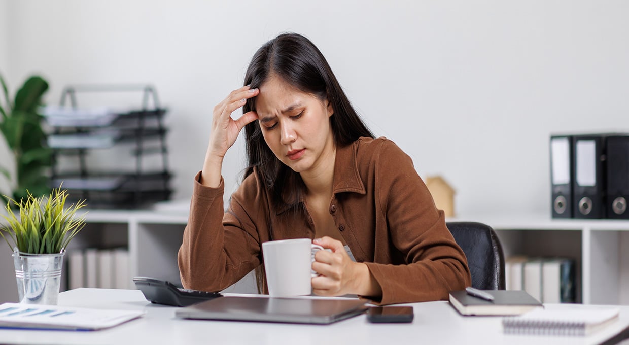 a woman feels off due to lack of good food