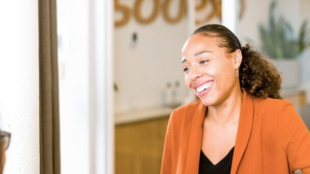 young woman smiling