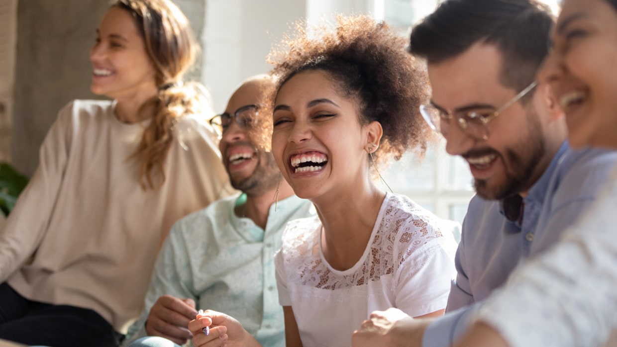 group of people smiling