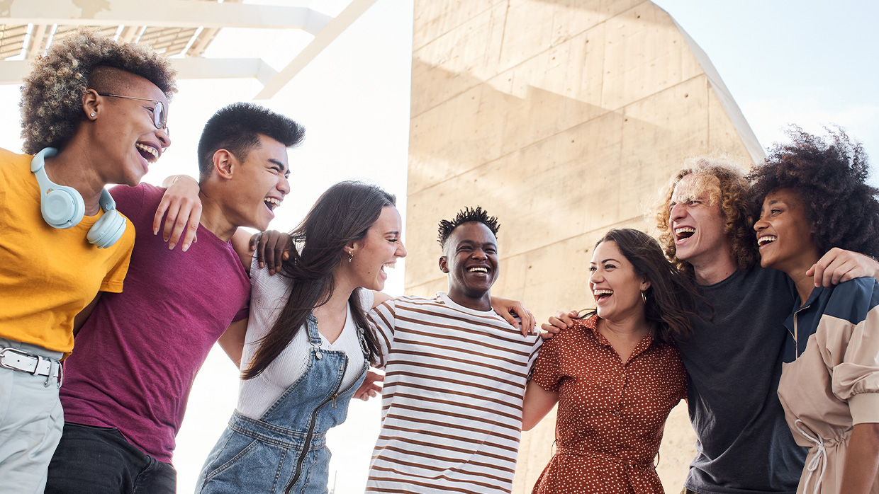diverse group of friends