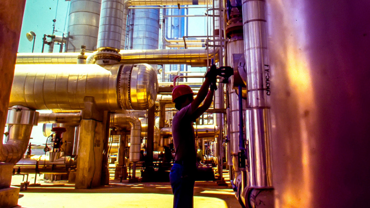 a man working in a factory