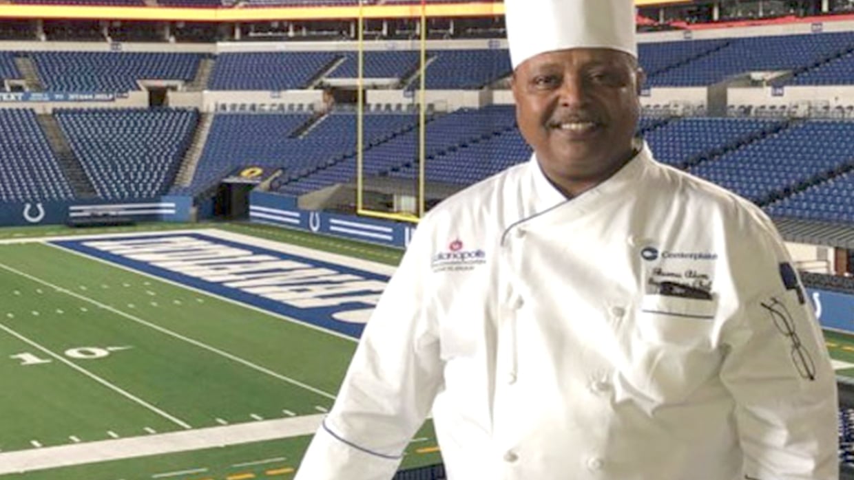 chef black man at stadium