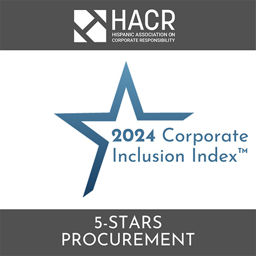 HACR 2024 Corporate Inclusion Index 5-Stars Procurement Badge.
