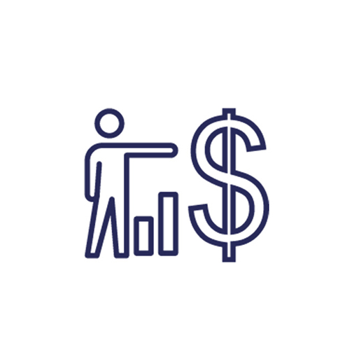 growth revenue line icon