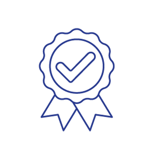 approved award certificate line icon