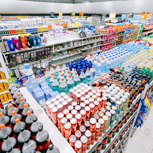 view of a super market