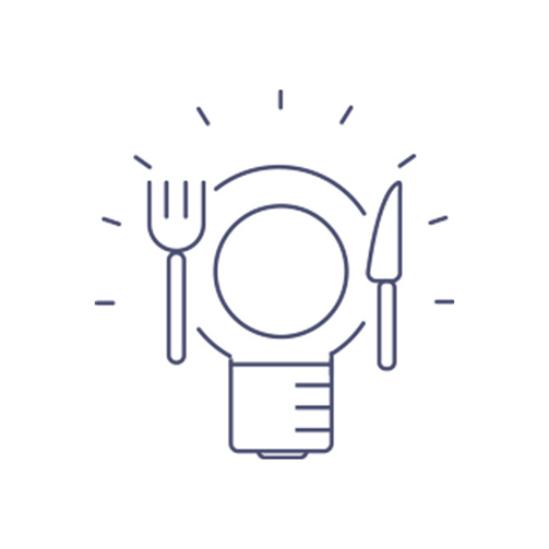 plate with cutlery line icon