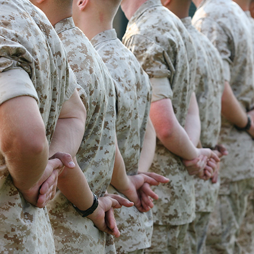 group of military soldiers standing